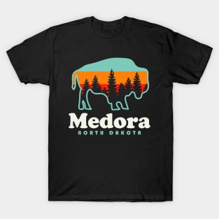 Medora North Carolina Bison Vacation Trip T-Shirt